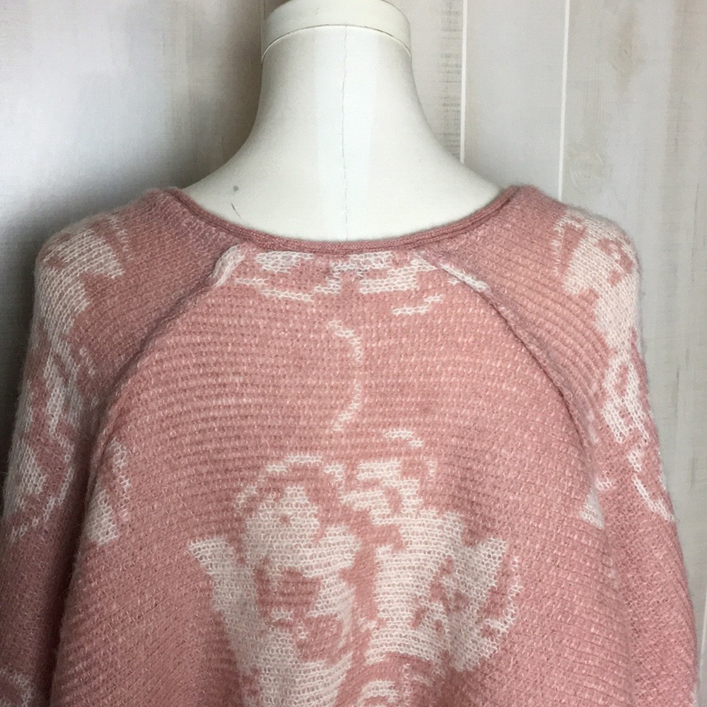 Free People Pink Oversized Crop Sweater S - Picture 7 of 8